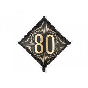 Folienballon - Quadratisch - Schwarz/Gold - 80 Folienballon - Quadratisch - Schwarz/Gold - 80