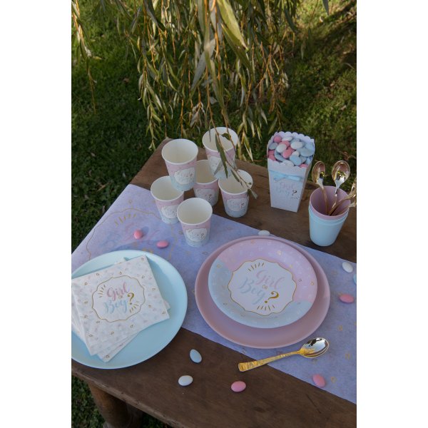 Babyparty, Gender-Reveal-Pappteller Babyparty, Gender-Reveal-Pappteller