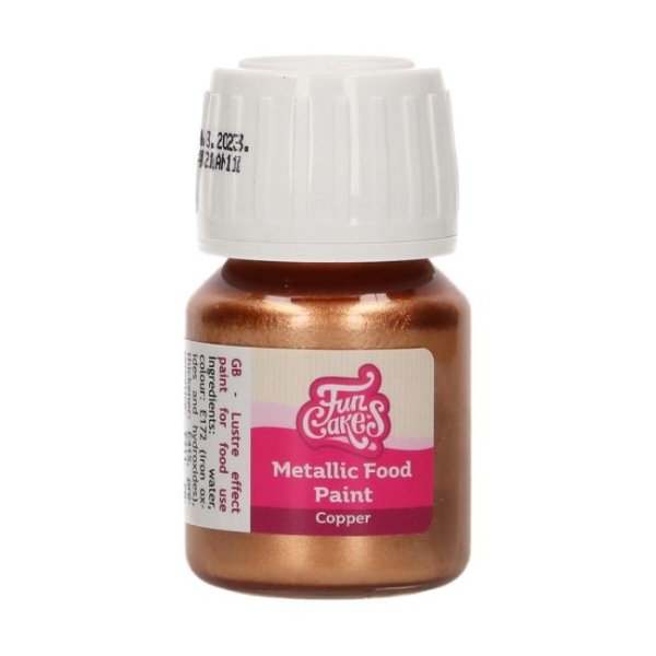 Essbare Farbe - Metallic-Kupfer - FunCakes - 30 ml Essbare Farbe - Metallic-Kupfer - FunCakes - 30 ml