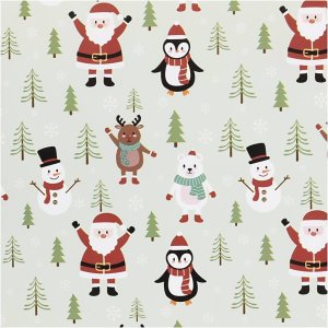 Geschenkpapier - Elfen & Pinguine - 0,5 x 5 m Geschenkpapier - Elfen & Pinguine - 0,5 x 5 m