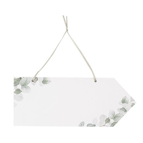 Schild - Weiß mit Details - 25 x 10 cm Schild - Weiß mit Details - 25 x 10 cm