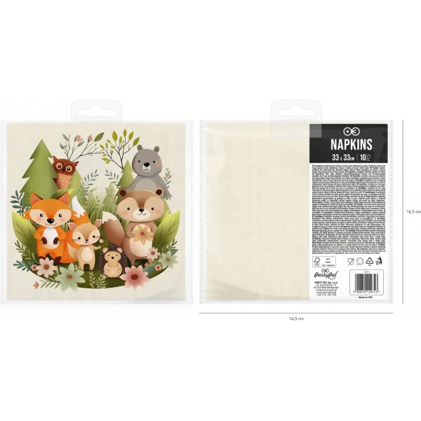 Servietten - Freunde des Waldes - 10er-Pack