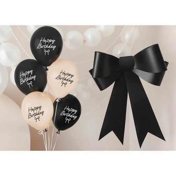 Luftballons - Alles Gute zum Geburtstag - Beige/Schwarz - 6er-Pack Luftballons - Alles Gute zum Geburtstag - Beige/Schwarz - 6er-Pack