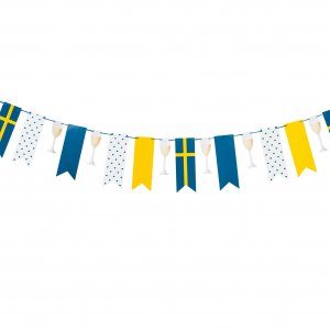 DIY Girlande, Fahnen und Sektgläser, 30 Fahnen DIY Girlande, Fahnen und Sektgläser, 30 Fahnen