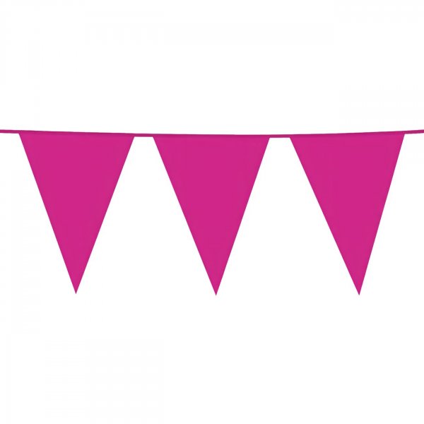 Wimpelkette, leuchtend pink, 10 m Wimpelkette, leuchtend pink, 10 m