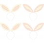Diadem - Hasenohren - 4er-Pack - 12,5 x 29 cm