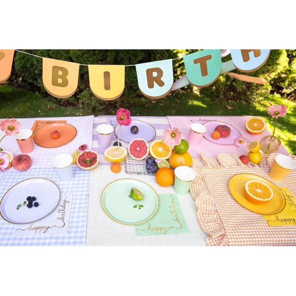 Servietten - Happy B-day - Rosa/Irisierend - 20er-Pack COPY