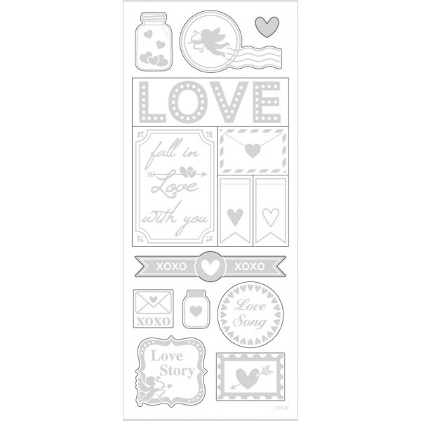 Aufkleber - Silber - Liebe - 10x24 cm Aufkleber - Silber - Liebe - 10x24 cm