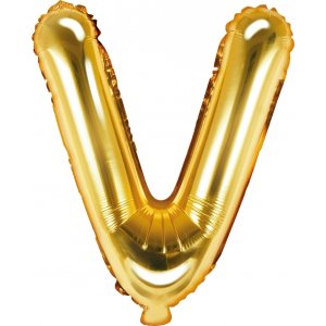 Buchstabenballons - Gold - 35 cm - Buchstabe: V Buchstabenballons - Gold - 35 cm - Buchstabe: V