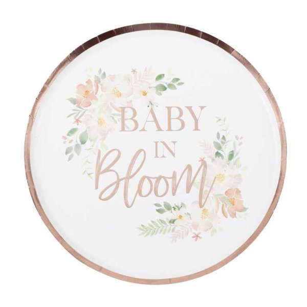 Pappteller - Baby in Bloom - 8er-Pack