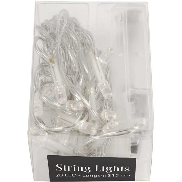 LED-Lichterkette - transparent - L: 3,15 m