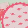 Pappteller - Rosa Dinosaurier - 25 cm - 8er-Pack Pappteller - Rosa Dinosaurier - 25 cm - 8er-Pack
