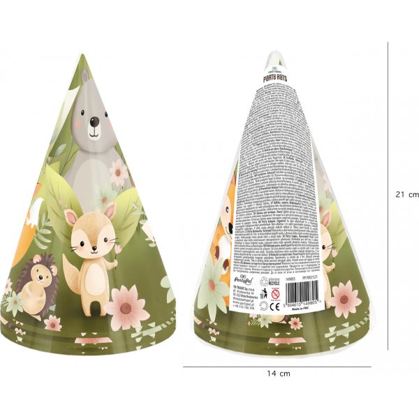 Partyhüte - Freunde des Waldes - 6er-Pack Partyhüte - Freunde des Waldes - 6er-Pack