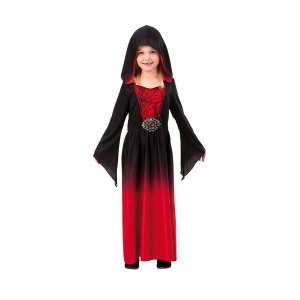 Rot/schwarzes Kleid mit Kapuze - Kostüm Rot/schwarzes Kleid mit Kapuze - Kostüm