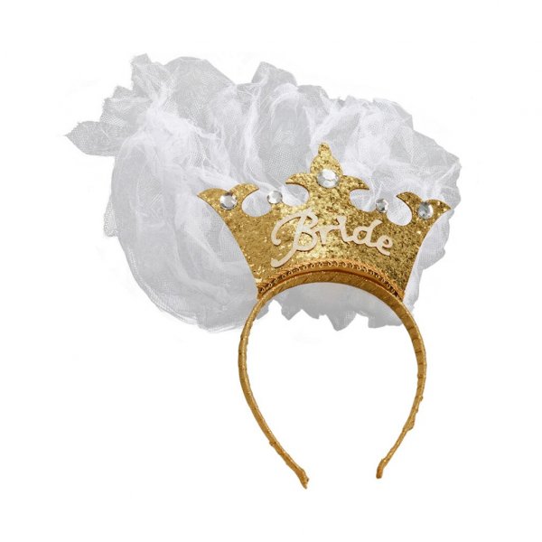 Goldkrone mit Schleier - Braut