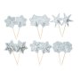 Kuchenpicker - Schneeflocken - Hellblau - 12er-Packung Kuchenpicker - Schneeflocken - Hellblau - 12er-Packung