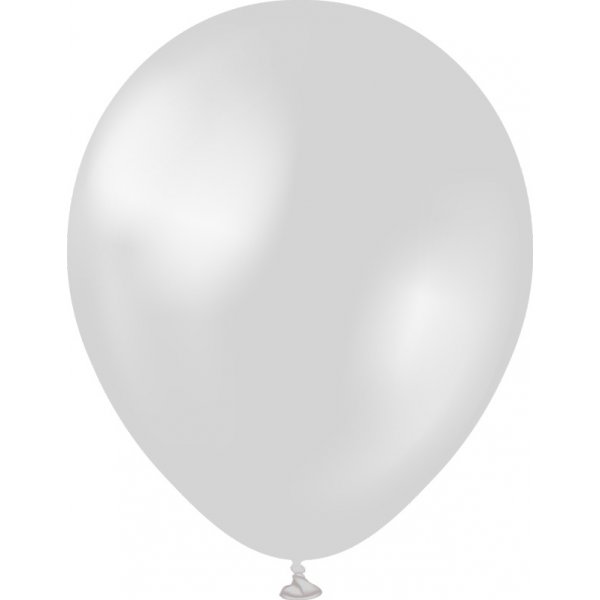 Luftballons schlicht - Premium 30 cm - Metallic-Silber
