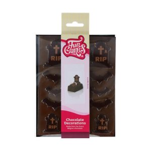 Schokoladen-Grabstein-Dekoration für Halloween - 12er-Packung Schokoladen-Grabstein-Dekoration für Halloween - 12er-Packung