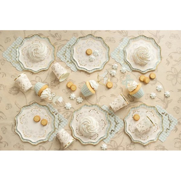 Pappteller - Blumenmuster - Beige - 6er-Pack Pappteller - Blumenmuster - Beige - 6er-Pack