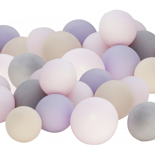 Ballonmix - Lila/Rosa/Grau/Beige - Ø12 cm - 40 Stk Ballonmix - Lila/Rosa/Grau/Beige - Ø12 cm - 40 Stk