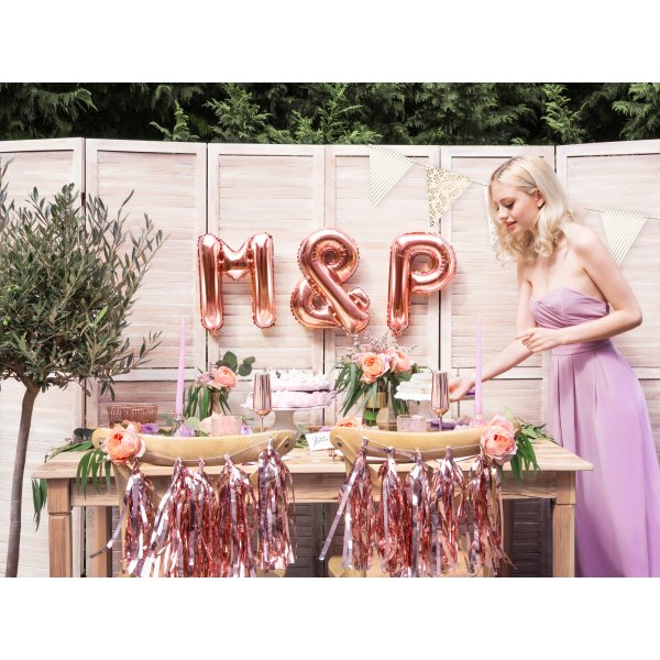 Buchstabenballons - Rosgold - 35 cm