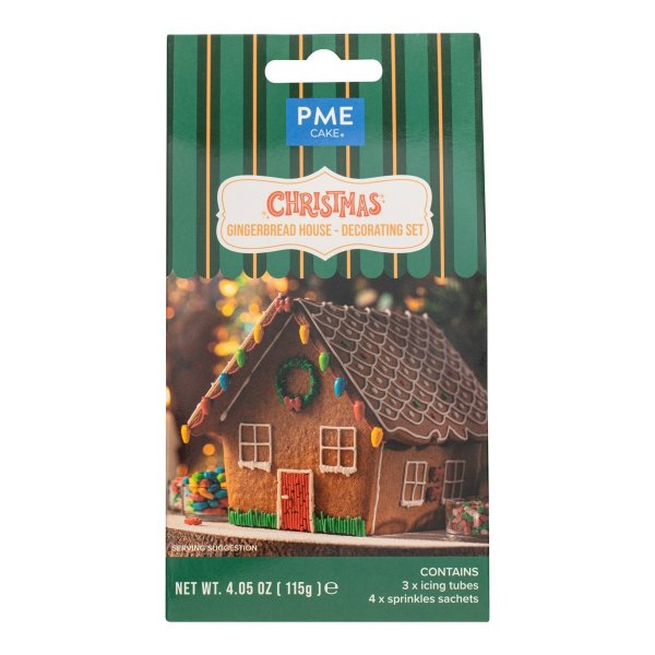 Lebkuchenhaus-Dekorationsset - Streusel und Zuckerguss - PME Lebkuchenhaus-Dekorationsset - Streusel und Zuckerguss - PME