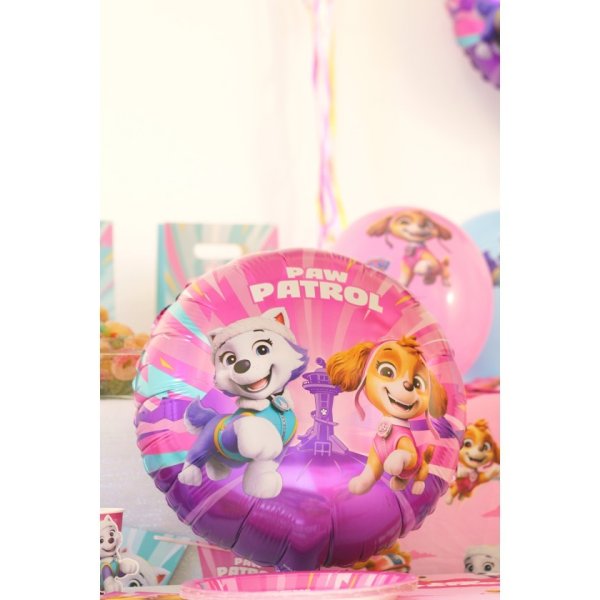 Folienballon - Paw Patrol - Rosa/Lila - Rund - 43 cm Folienballon - Paw Patrol - Rosa/Lila - Rund - 43 cm