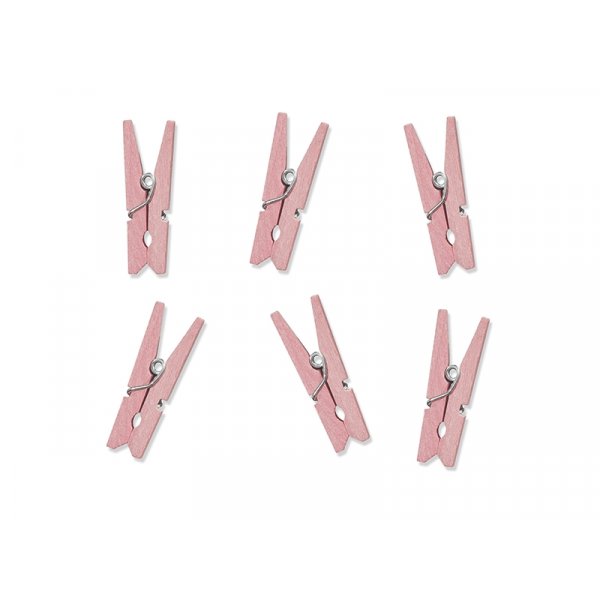 Mini-Wscheklammern - Hellrosa - 12er-Pack