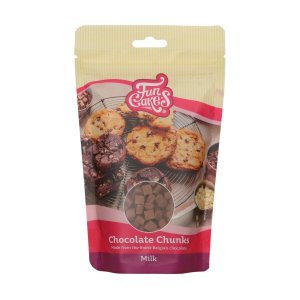 Schokoladenstückchen - Vollmilchschokolade - Funcakes - 350 g Schokoladenstückchen - Vollmilchschokolade - Funcakes - 350 g