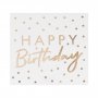 Servietten - Happy Birthday - Mix it Up - Gold - 16er-Pack
