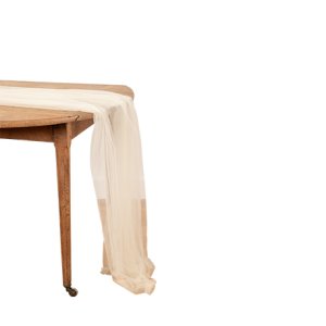 Tischläufer aus Stoff - Creme - 1,60 x 4 m Tischläufer aus Stoff - Creme - 1,60 x 4 m