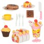Kuchenspielzeug mit Klettverschluss, 75 Teile, Rosa Kuchenspielzeug mit Klettverschluss, 75 Teile, Rosa