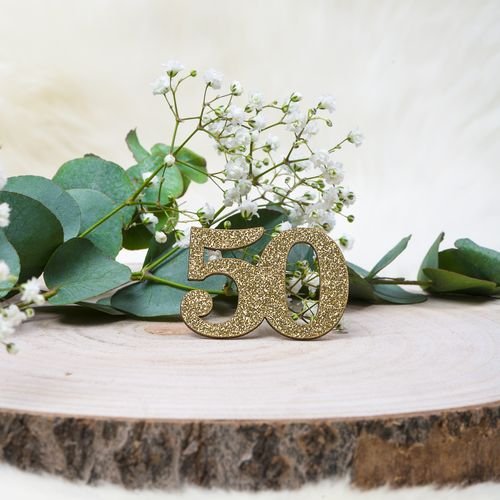 Tischdekoration zum 50. Jahrestag - Gold - 6er-Pack Tischdekoration zum 50. Jahrestag - Gold - 6er-Pack