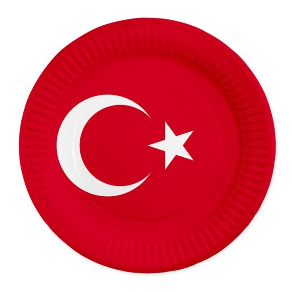 Pappteller - Türkei - 23 cm - 8er-Packung Pappteller - Türkei - 23 cm - 8er-Packung