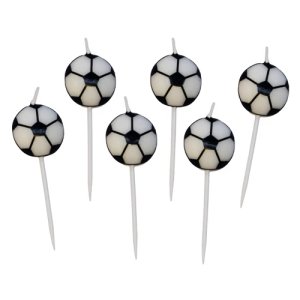 Kuchenkerzen - Fu�b�lle - 6 St�ck