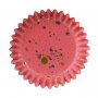 Muffinformen - Folie - rote/goldene Streusel - 30er-Pack