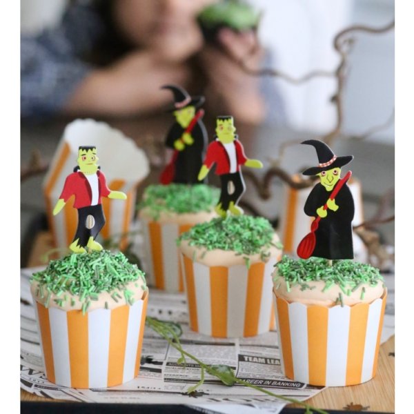 Stabile Muffinformen - gestreift - Orange Stabile Muffinformen - gestreift - Orange
