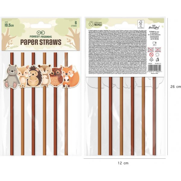 Strohhalme - Friends of the Forest - 6er-Pack Strohhalme - Friends of the Forest - 6er-Pack
