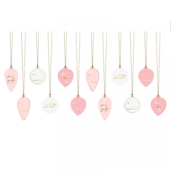 Schlagworte - Rosa Weihnachten - 12er-Pack