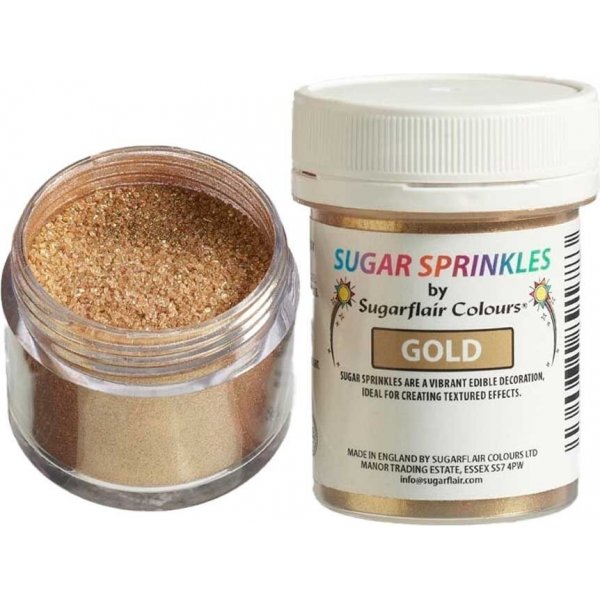 Zuckerkristalle - Gold - Sugarflair - 40 g
