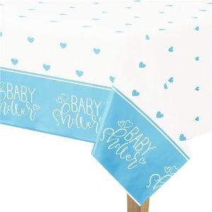 Tischdecke - Babyparty - Blaue Herzen Tischdecke - Babyparty - Blaue Herzen