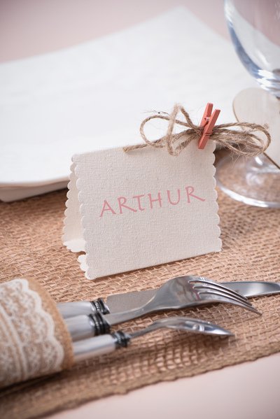 Platzierungskarten - Stoff - 4er-Pack