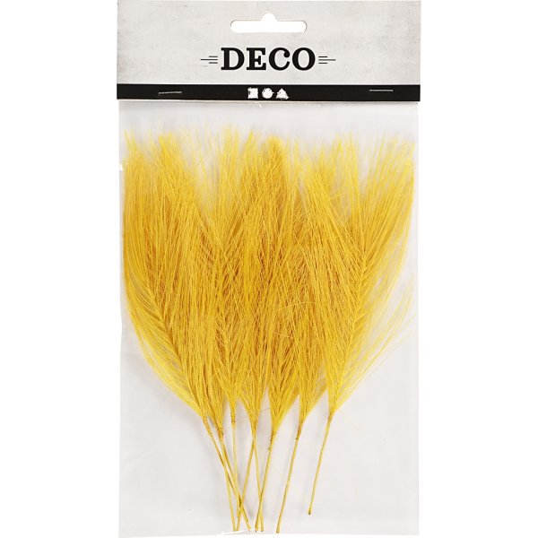 Knstliche Federn - Gelb - L: 15 cm - B: 8 cm - 10 Stk