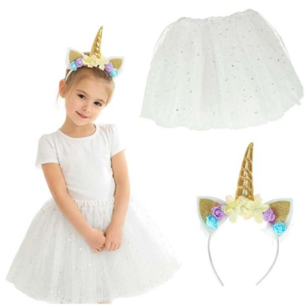 Einhornkostüm mit Tiara und Tüllrock, 3-6 Jahre Einhornkostüm mit Tiara und Tüllrock, 3-6 Jahre