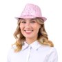 Rosa Hut mit Pailletten