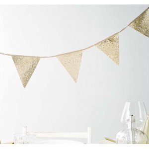 Stoffwimpel - Goldglitter Stoffwimpel - Goldglitter