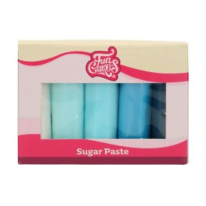 Zuckerpaste - Mixpack - Blau - FunCakes - 5 x 100 g Zuckerpaste - Mixpack - Blau - FunCakes - 5 x 100 g