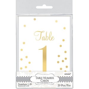 Tischnummerierung - Goldkonfetti - 20er-Pack Tischnummerierung - Goldkonfetti - 20er-Pack