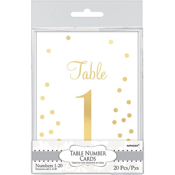 Tischnummerierung - Goldkonfetti - 20er-Pack Tischnummerierung - Goldkonfetti - 20er-Pack