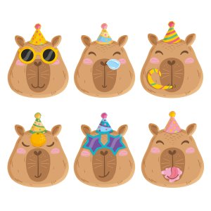 Pappteller - Capybara - 6er-Pack Pappteller - Capybara - 6er-Pack